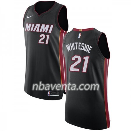 Camiseta Hombre Miami Heat Hassan Whiteside 21 Nike 2017-18 Negro Swingman Camiseta Hombre Miami Heat Hassan Whiteside 21 Nike 2017-18 Negro Swingman